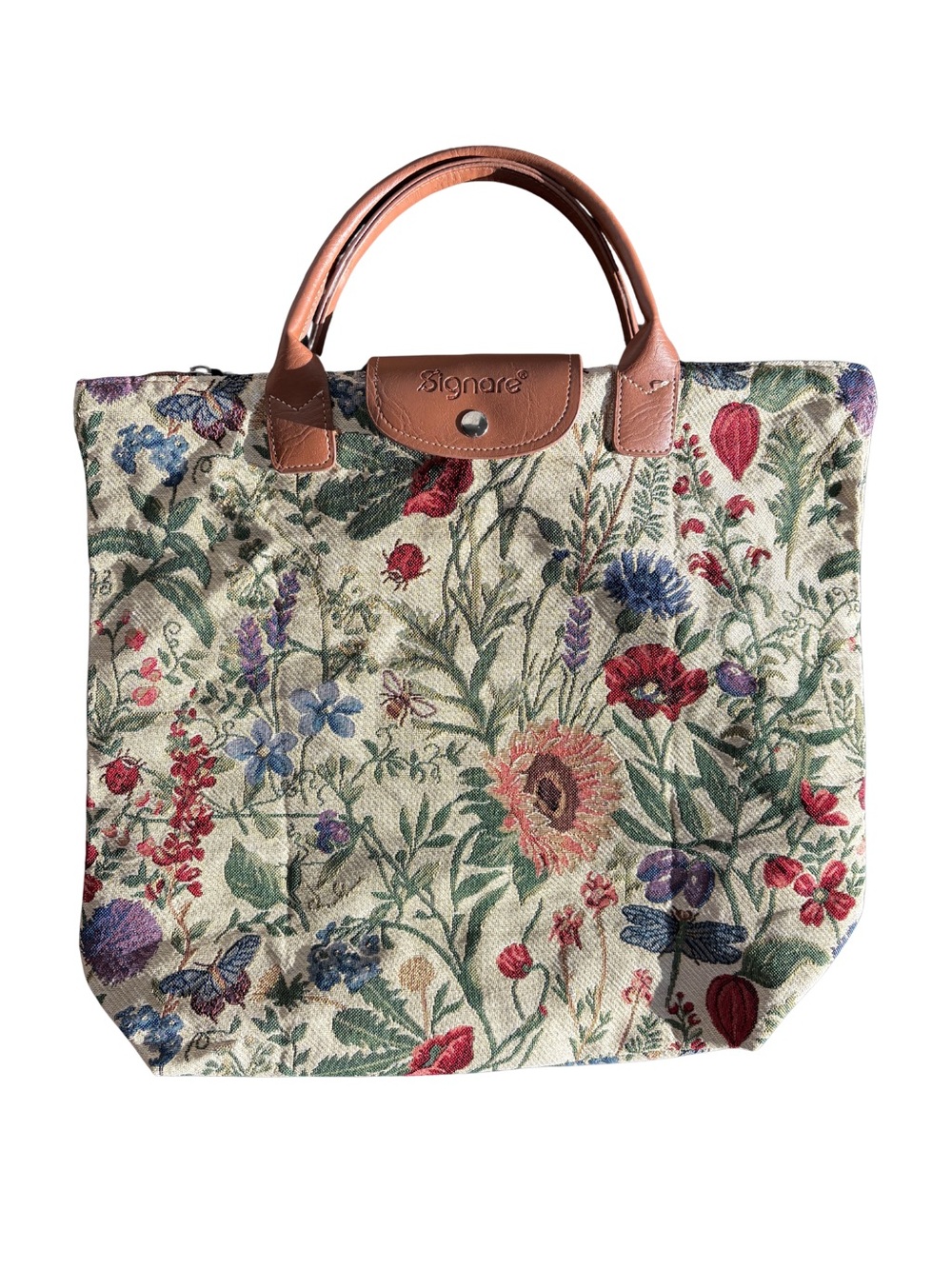 Signare USA Morning Garden Floral Foldaway Grocery Bag